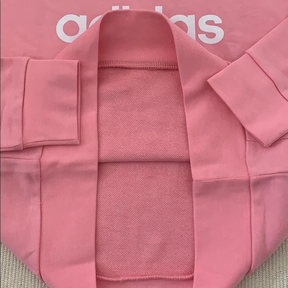 NEW Adidas Hoodie Sweatshirt Pink - Picture 4 of 8